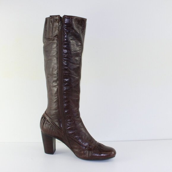 Miz Mooz Tall Brown Leather Neptune Boots (EU 41 / 10.5 US) - Picture 4 of 11
